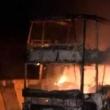 Un autocar al unei firme sucevene, plin cu pasageri, a luat foc în Pasul Tihuţa