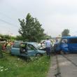 Microbuzul s-a izbit violent în autoturismul Citroen C8