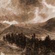 Vatra Dornei, muntele Ouşorul – desen de Mattias Adolf Charlemont (1820-1871)