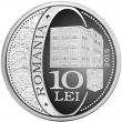 Monedă din argint - avers - 145 de ani de la înfiinţarea Monetăriei statului