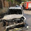 Taximetrul a ars aproape în totalitate în urma incendiului izbucnit la motor