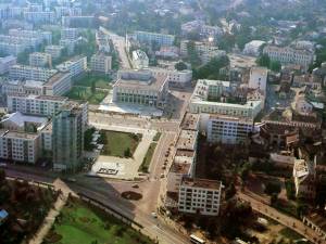 Noul centru al oraşului Suceava, la începutul anilor 70