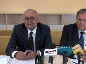 Managerul Spitalului de Urgență Suceava, Vasile Rîmbu, și preşedintele CJ Suceava, Gheorghe Flutur