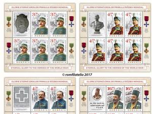 Emisiunea de mărci poştale „Glorie eternă eroilor Primului Război Mondial”