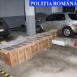 În interiorul autoturismului Mercedes Benz ML a fost descoperită o cantitate impresionantă de ţigări de contrabandă