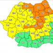 Cod portocaliu de ploi abundente pentru judeţul Suceava, până sâmbătă seara