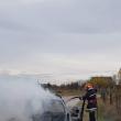 Mașina a ars în întregime