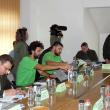 Discuțiile dintre reprezentanții Greenpeace România și conducerea RNP Romsilva, la sediul Ocolului Silvic Vama