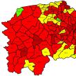 Doar două localități din județul Suceava sunt în scenariul verde