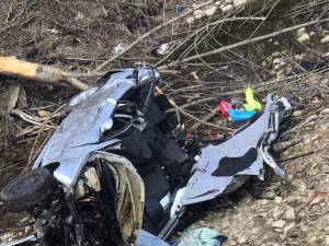 Acul vitezometrului BMW-ului care a zburat în albia râului Sucevița s-a oprit la 205 km/h
