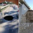 Gaură în podul de la Milişăuţi în timpul lucrărilor de reparaţii