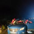 Nu a văzut căruța încărcată cu lemne și a intrat direct în ea. O pasageră din mașină e în stare gravă