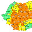 Cod portocaliu de furtuni și ploi abundente în jumătate din județ, cod galben în cealaltă