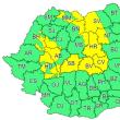 Cod galben de descărcări electrice, averse torențiale, grindină și intensificări ale vântului