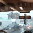 Imagini din ambulanţa blocată în trafic în zona comercială din Burdujeni