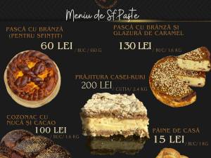 „La Căruța cu Plăcinte” preia comenzi pentru Sărbătorile Pascale: pască aromată, cozonac, prăjitura casei și pâine de casă