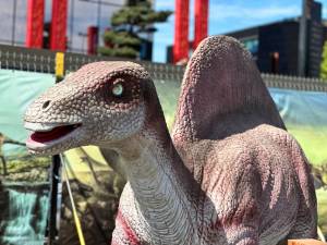 Expoziție de animale marine gigant și dinozauri animatronici, în parcarea Iulius Mall Suceava