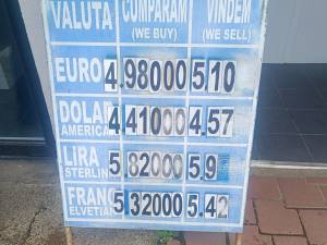 Euro a depășit 5 lei la cursul oficial, în doar jumătate de oră