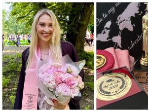 Suceveanca Teresa Ioana Pînzariu, șefă de promoție la masterul în Relații Internaționale de la Universitatea București