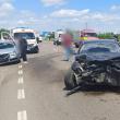 Accident cu trei mașini implicate la ieșirea din Suceava spre Fălticeni
